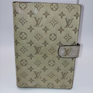 Louis Vuitton Agenda Cover in Monogram Mini Lin Canvas Brown Tan